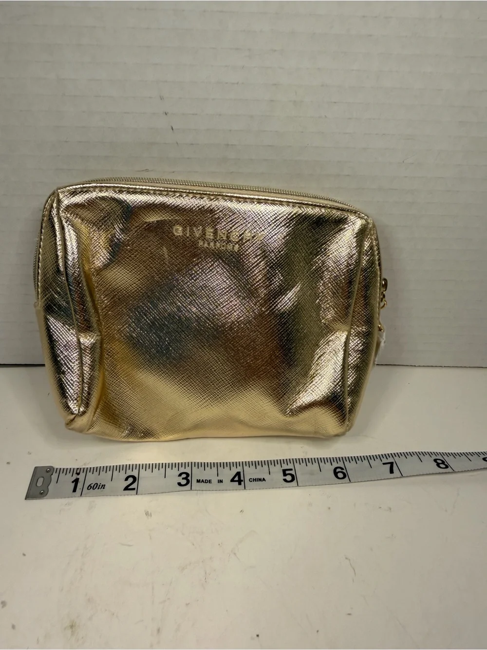Givenchy Parfums Metallic Gold Cosmetic Makeup Pouch